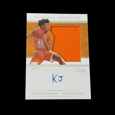 2021 Panini National Treasures Collegiate Keon Johnson RPA /35 SSP Tenn/Nets
