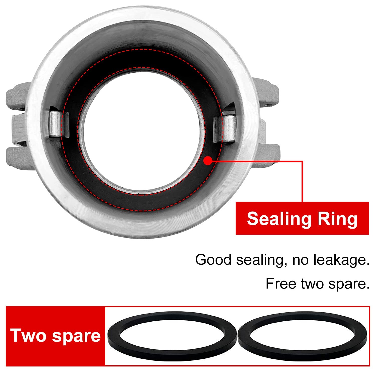 2PCS Type B Aluminum Camlock Fitting 2 Inch Plug x 2 Inch NPT Male with Gasket