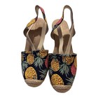 Anne Klein Women's Pineapple Print Wedge Sandals Size 7 Slip on Summer Casual — photo 1