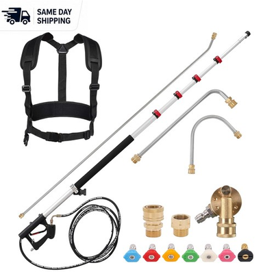 #ad 24 FT Telescoping Pressure Washer Wand Lightweight Aluminum amp; Ergonomic Design $123.99