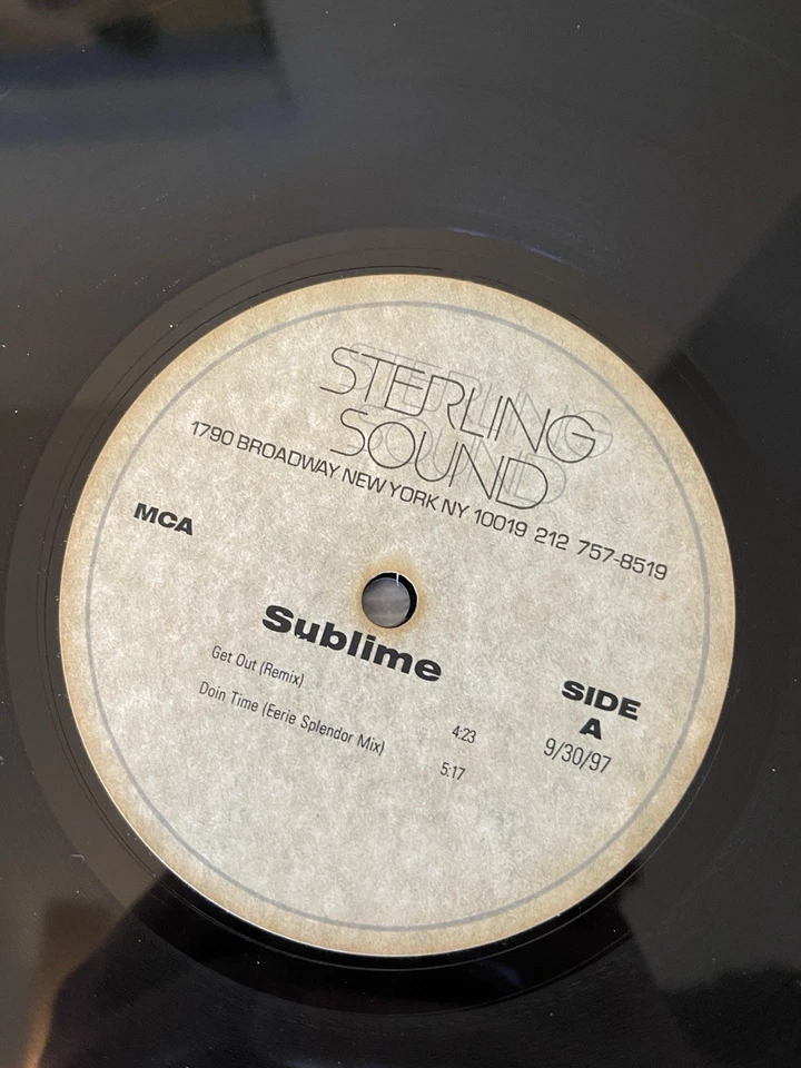 MEGA RARE! 1997 Sublime Doin Time Single Sided 12” Acetate - Image 2 of 4