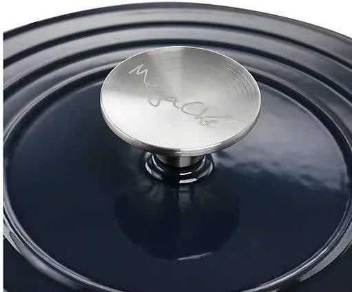 MegaChef 2 Quart Round Enameled Cast Iron Braiser Pa