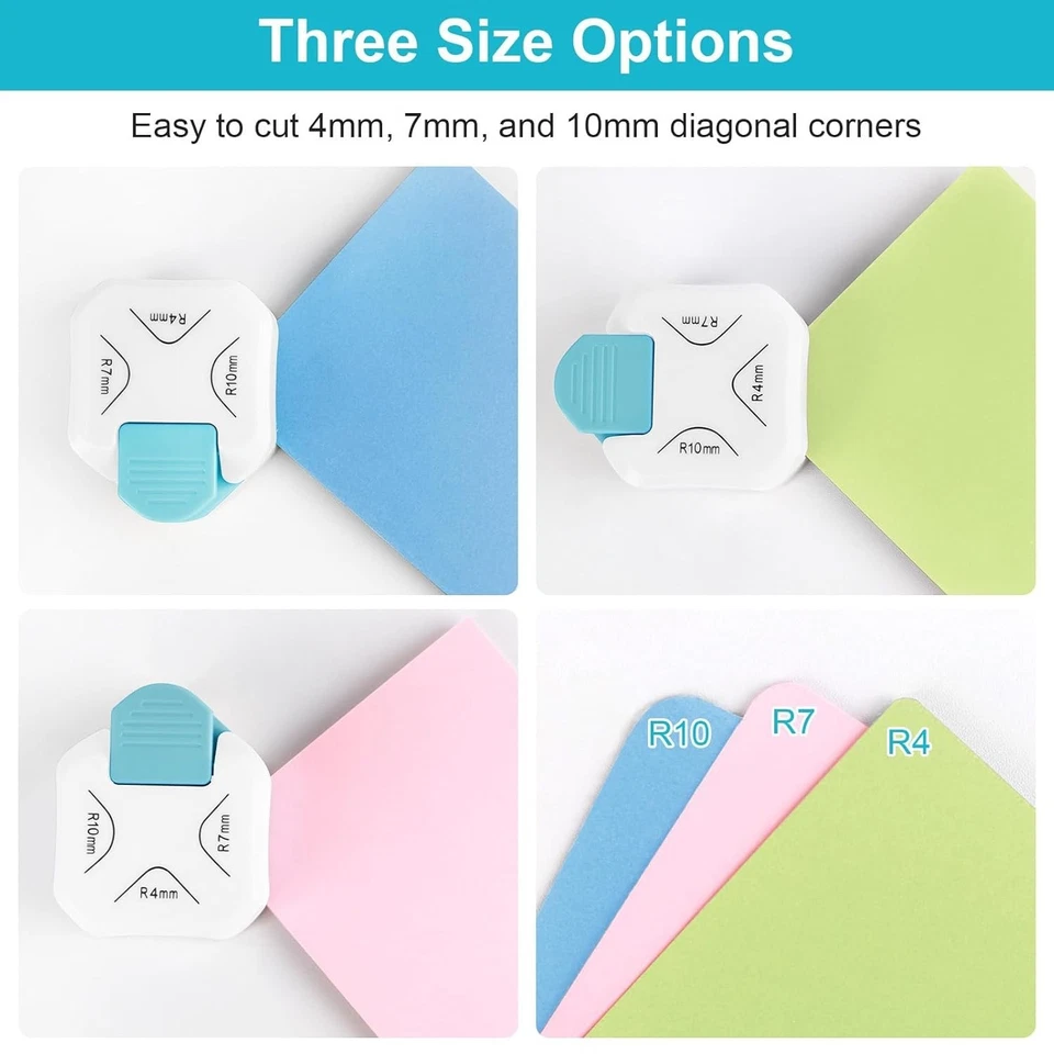Paper Corner Cutter Punch, Rounder Punch for Scrapbook White Blue - Image 3 of 4