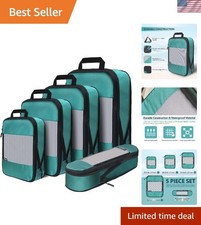 Compression Packing Cubes Set   5 Lightweight Luggage Organizers bags for Travel