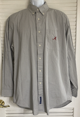 Men's Alabama Crimson Tide Button Down Check Dress Shirt, Large | eBay Men's Alabama Crimson Tide Button Down Check Dress Shirt, Large | eBay