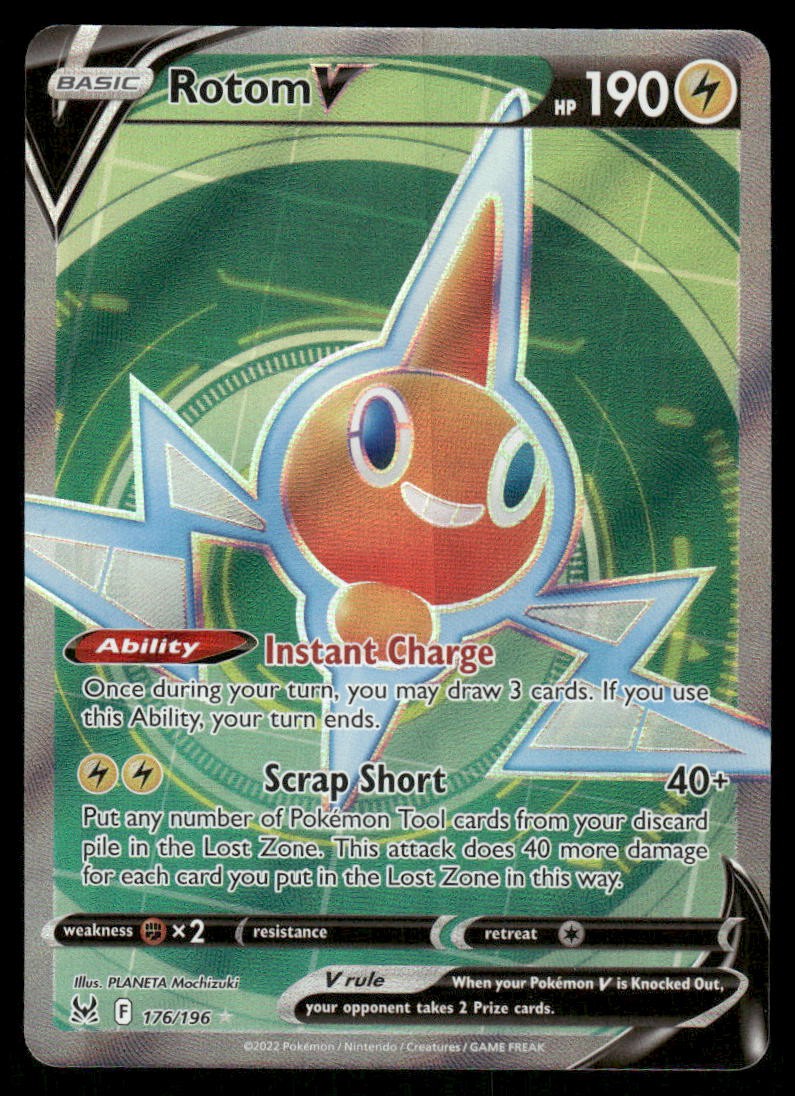 Pokemon Cards Rotom V 176/196 Lost Origin Ultra Rare NM