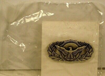 USAF Air Force Basic Intelligence Oxidized Large Badge Insignia Pin 