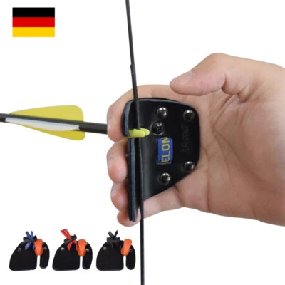 FOR-HUNTER 1 Stück Bogenschießen Fingerschutz Finger Tab Guard Schutzausrüstung Leder