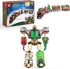 🇬🇧 Mould King Transformer:Xmas Train Building Bricks Model 1522pc Static 12028