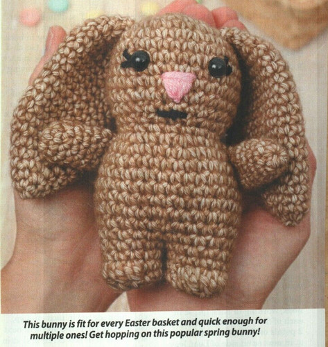 PATRICIA COTTONTAIL BUNNY 6" STUFF ANIMAL TOY CROCHET PATTERN INSTRUCTIONS
