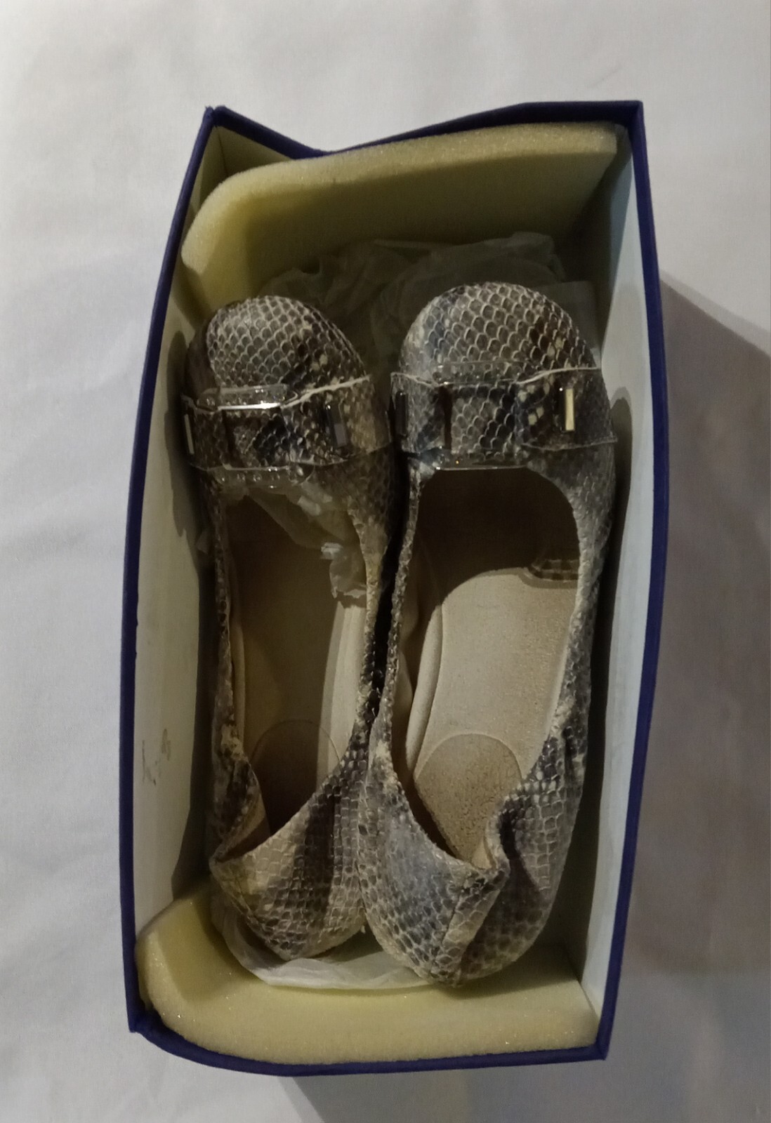 Stuart Weitzman Women's Lucid Python-Print Flats … - image 2