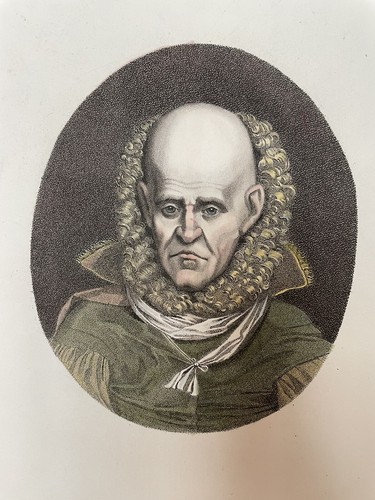 Oliver Cromwells Porter Daniel Portrait Bedlam Bethlem Antique Colour Print Assy