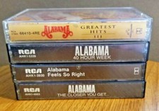 Lot of 4 Vintage Alabama Cassettes Closer You Get Feels So Right 48hr Week