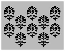 Spring Flower Pattern Daisy Sunflower Stencil 8.5" x 11" FREE SHIPPING
