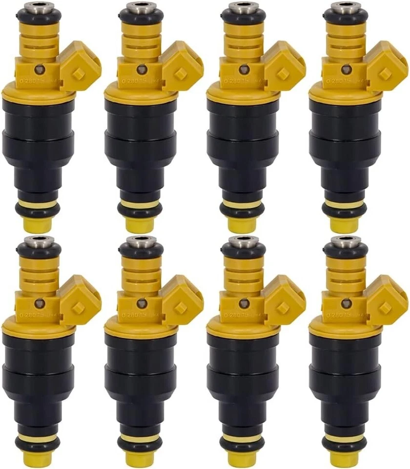 Inyectores de combustible Bosch 8X de 24 lb mejorados OEM para Lincoln Mercury Ford V8 1993-2003 Foto 3 de 4