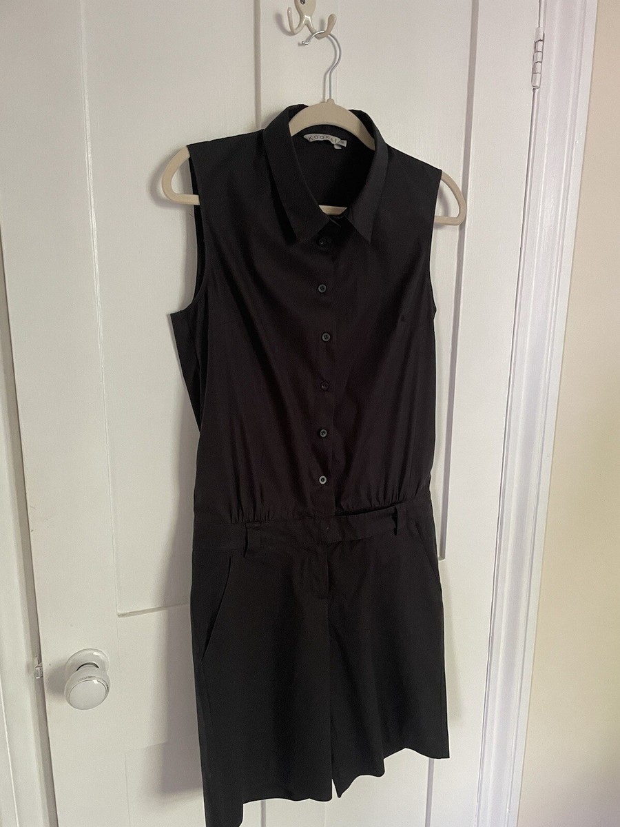 Kookai black jumpsuit, sleeveless UK