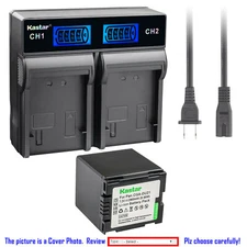 Kastar Battery LCD Rapid Charger for Panasonic CGA-DU21 DU21 & SDR-H200 SDR-H250
