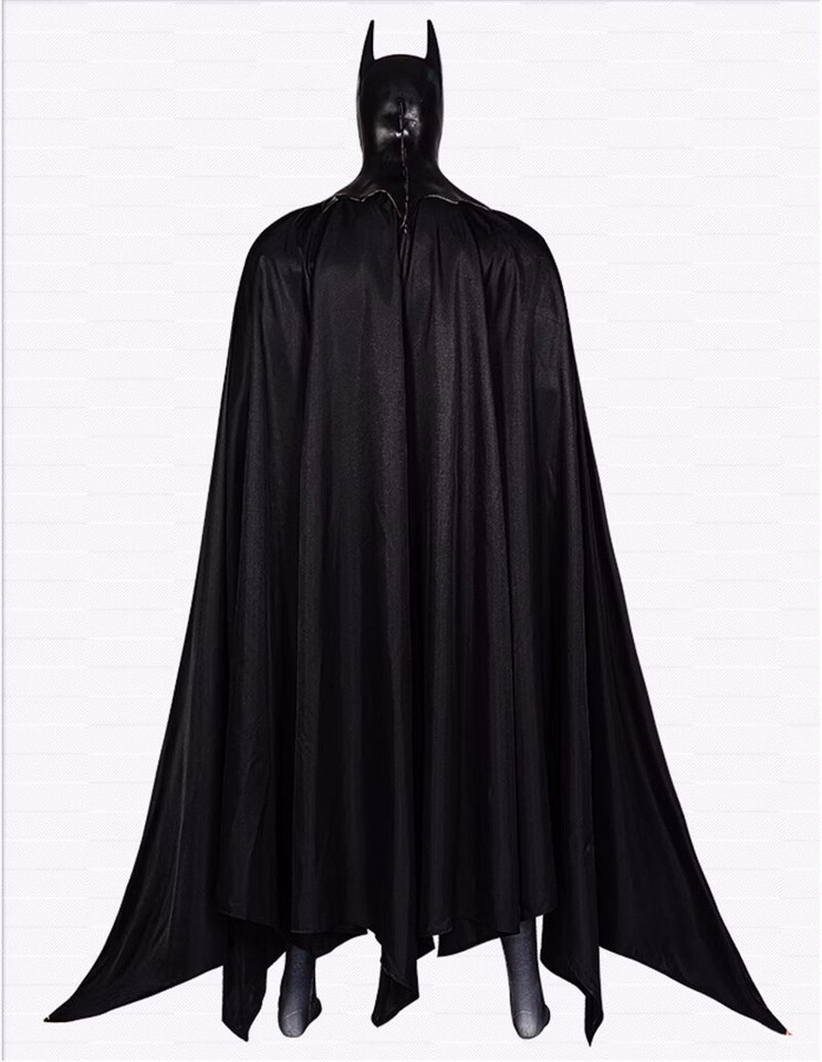 Batman Bruce Wayne Cosplay Costume Jumpsuits Cloak With Mask Full Set ...
