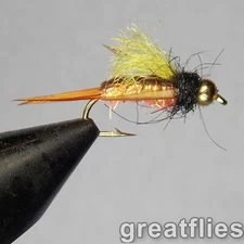 1 dozen (12) - Psycho Prince Nymph - PINK - Bead Head