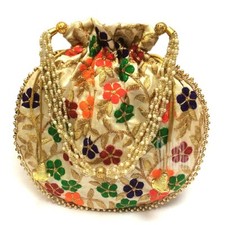 Handmade Rare Women's Traditional Potli Handbag For Party Wedding