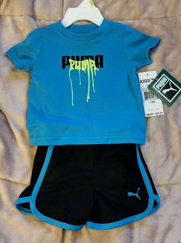 NWT Baby Boy 2-piece Puma Summer Set Size 0/3 Months