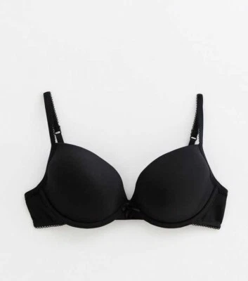 2 Pack Black and White Girls SOFT WIRED T-Shi/BRA NEW LOOK SIZE 30A NEW - Image 1 of 2
