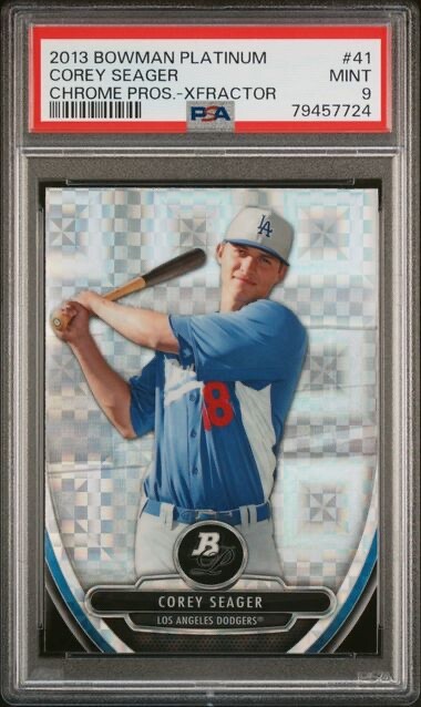 2013 BOWMAN PLATINUM PROSPECTS COREY SEAGER RC X-FRACTOR PSA 9 MINT