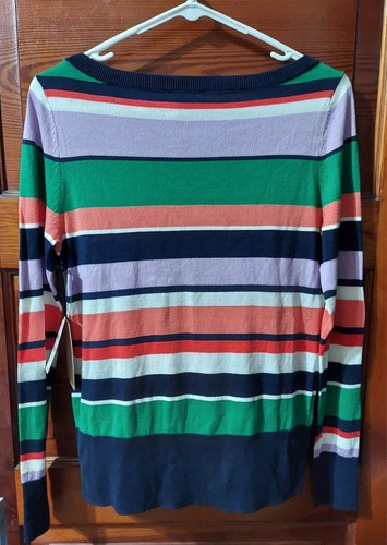 NWT Halogen Stripe Boatneck Sweater Size XS - Picture 3 of 9