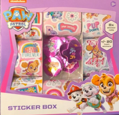Paw Patrol Sticker Box mit 8 Sticker Rollen + ca.20 Foam Aufkleber Dekorative