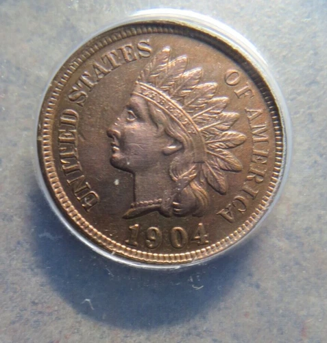 1904 Indian Cent -- AU50 --