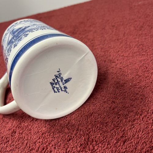 Vintage Heineken Delft Blue Holland Porcelain Beer Stein Mug Windmill Dutch 16oz - Picture 7 of 10