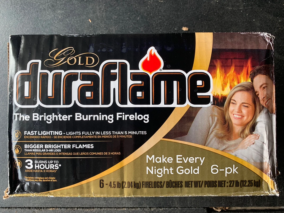 Duraflame Gold Ultra Premium 4.5Lb Firelogs, 6-Pack Case, 3 Hour Burn | eBay