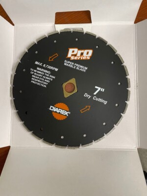 DIAREX PRO SERIES SUPER PREMIUM MARBLE S BLADE 7'' DRY CUTTING MAX 8,370 RPM