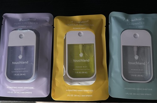 Pure Lavander Vanilla Rain Hand Sanitizer Spray 1 FL OZ Travel Size Set of 3