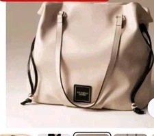 NWT Victoria's Secret  Soft Cinch Tote  Gold Hardware Logo