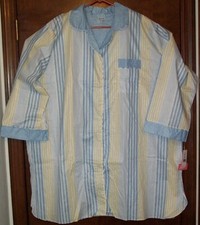 Size 3XL Night Shirt 100% Cotton Stripe USA Made like the Ol' One Size Fits All