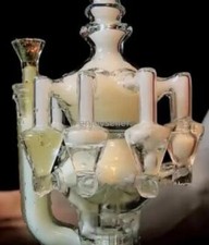 Eight fab egg Helix rig Hookah heart recycle matrix tire Glass bong Water pipes