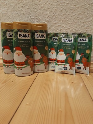 ISANA Geschenkset Magic of Christmas  Weihnachtsduft 3x Duschgel 3x Badesalz NEU