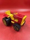 Vintage Tonka Tractor Red Yellow Metal And Plastic