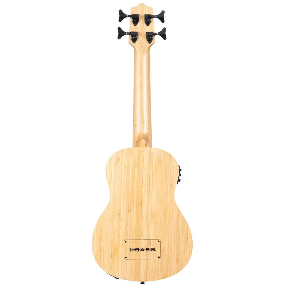 Kala U-BASS Solid Bamboo Fretted Bass Ukulele w/ Deluxe Padded Bag UBASS-BMB-FS - Image 3 of 4