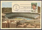 Ernie Harwell Signed Yankee Stadium Postcard HOF Tigers Announcer Autograph