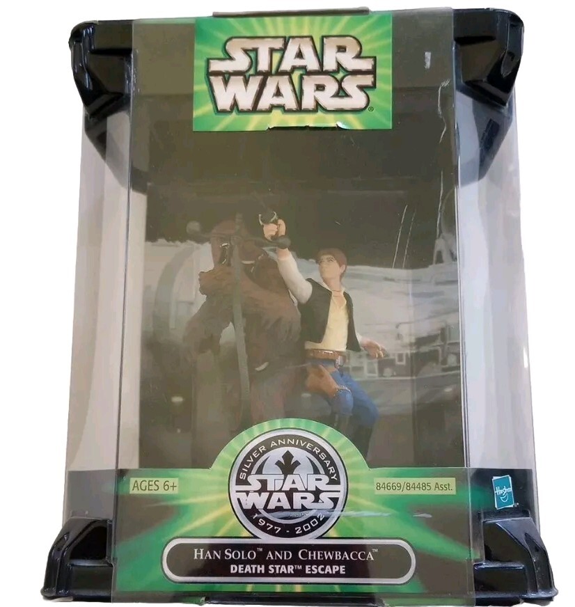 Star Wars Hasbro 25th Anniversary Han Solo Chewbacca Death Star Escape Action