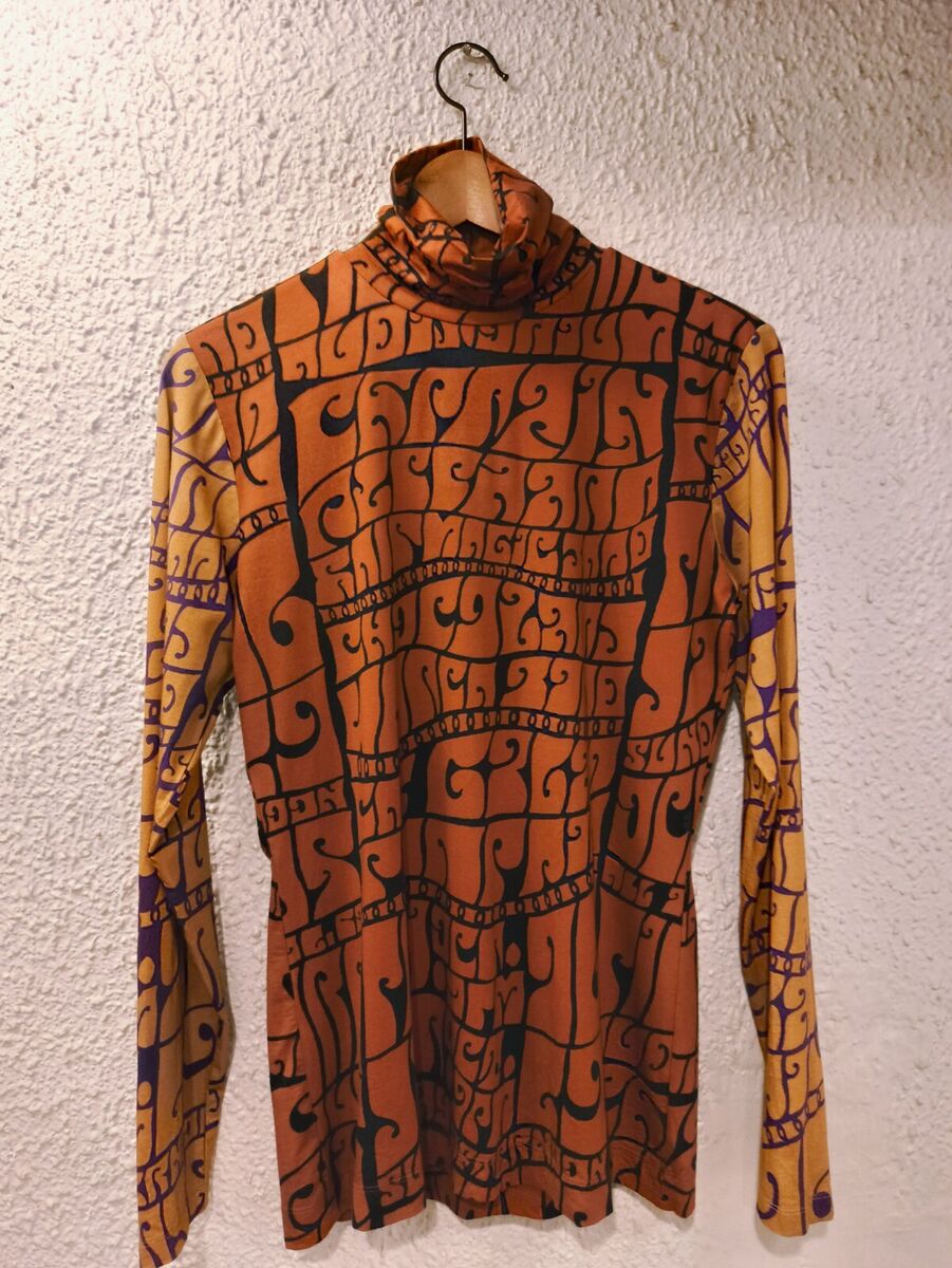 DRIES VAN NOTEN MULTICOLOR ABSTRACT PRINTED HIGH NECK JERSEY DRIES VAN NOTEN MULTICOLOR ABSTRACT PRINTED HIGH NECK JERSEY