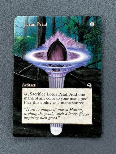 X4 Lotus Petal Panoramic MTG Tempest Hand Painted Borderless Altered Art Tentz - Picture 2 of 9