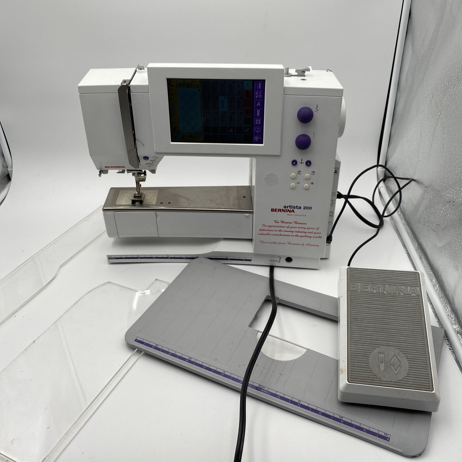 Bernina Artista 200 Sewing Machine And Foot Pedal eBay