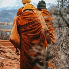 3 piece Monk Robe Set Triple robe Set Buddhist Monk Robe set Brown Meditation.