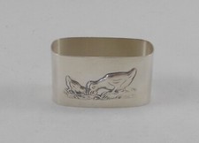 Rare Élégant Rond de Serviette pour Un Enfant De 835er Argent De Lutz&weiss