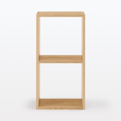 Muji Stacking Shelf 2x1 Oak Wood 42cm x 28.5cm x 81.5cm New