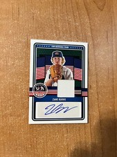 2023 Stars & Stripes - Zane Burns - USA 15U Team Signatures Auto Relic