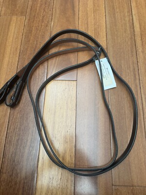 Beval Gladstone Plain Rein   Size Horse 5/8 W, 54'' L - Dark Brown